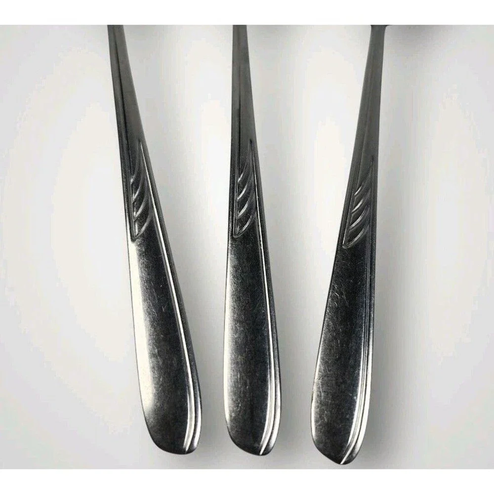 Imperial Iced Tea‎ Spoons Noreen FALCON Stainless Steel Set of 3 Made In USA